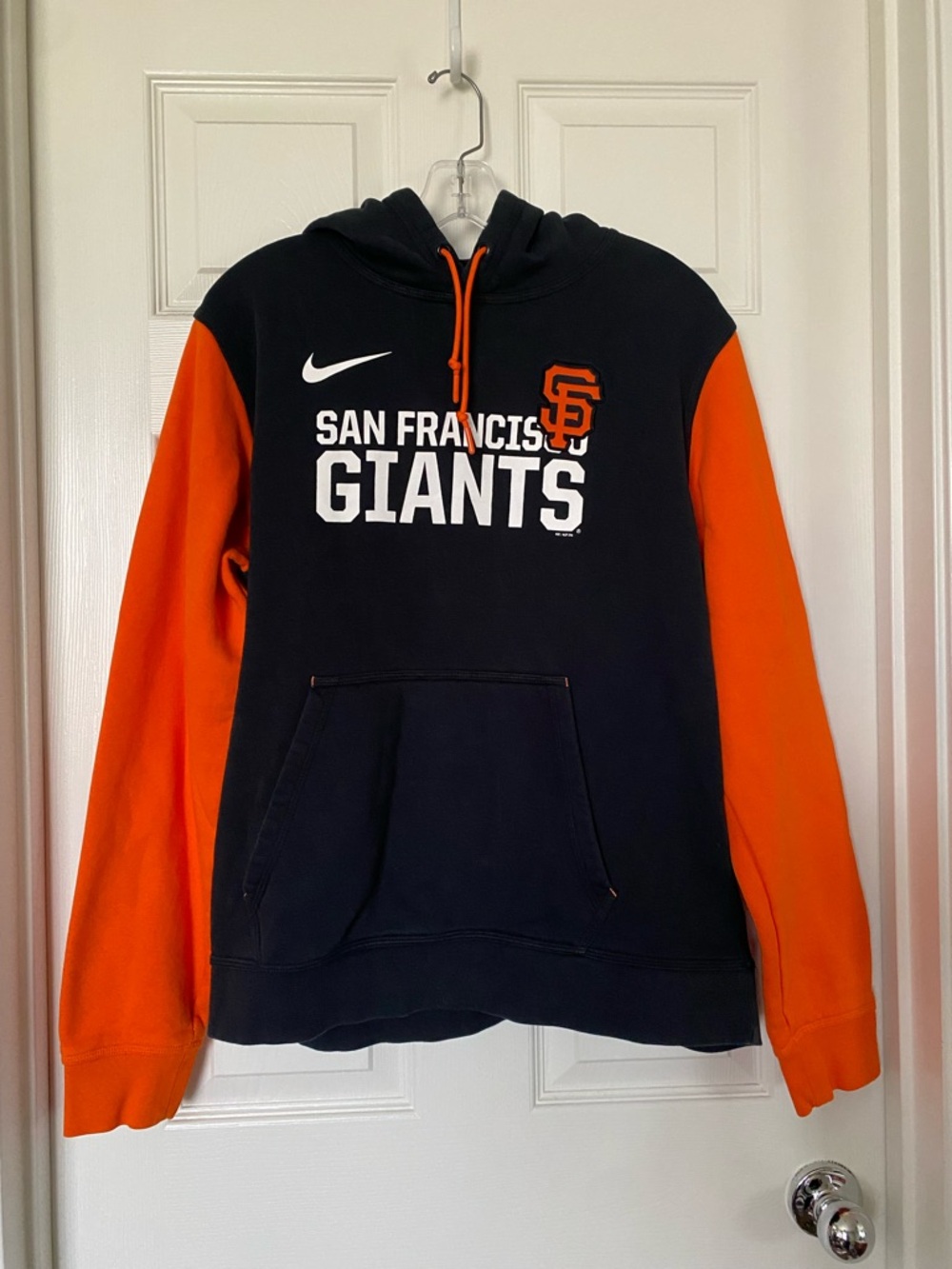 Nike SF Giants Black and Orange Hooded Pullover